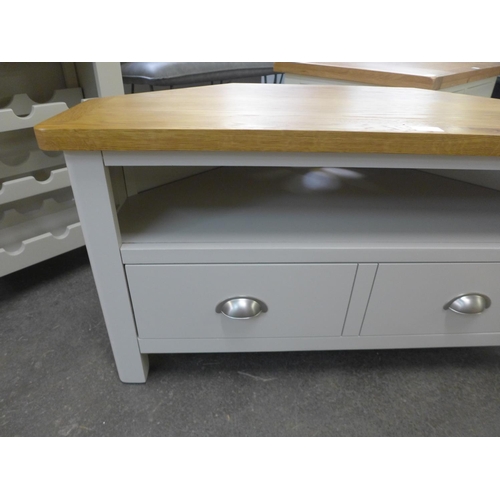 1578 - A Rutland painted oak corner TV unit (CH31-DG) * This lot is subject to VAT