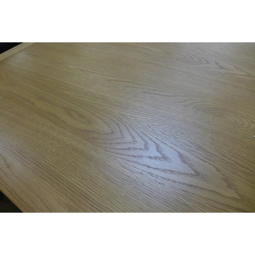 1583 - A rustic oak 1.6m butterfly extending table with six dining chairs (NC-16BET-OAK) * This lot is subj... 