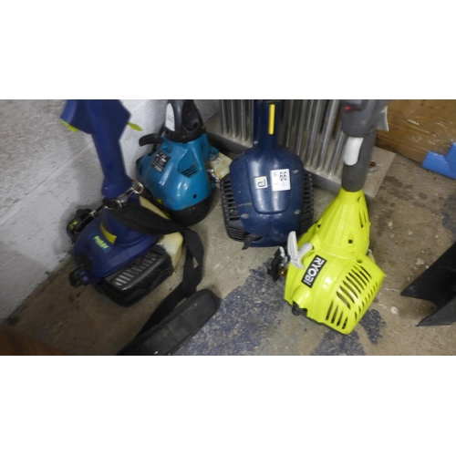 2213 - 4 Petrol strimmers & multi tools - all a/f