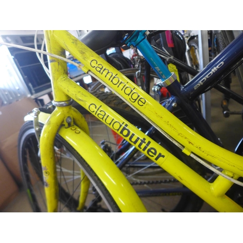 2277 - Yellow Claud Butler Cambridge traditional style men's bike, Shimano equipped