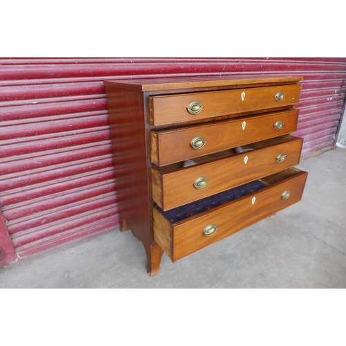 163 - A George III inlaid mahogany chest of drawers