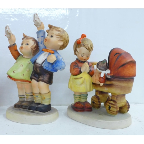 627 - Four Hummel figures including Blessed Event