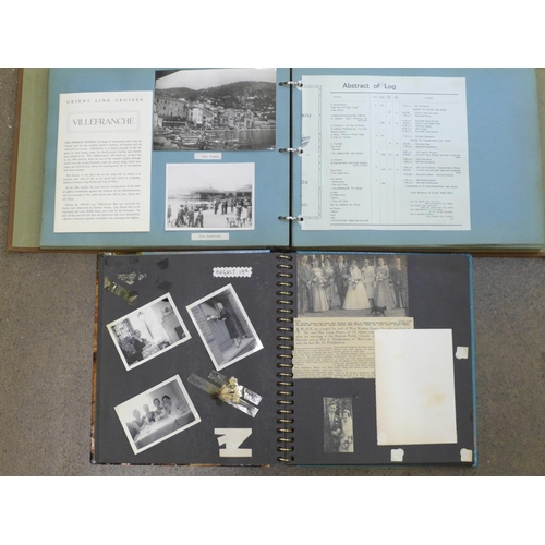 672 - Two photograph albums with travel photographs from a 1952 Mediterranean cruise