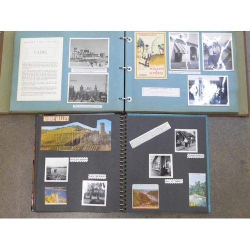 672 - Two photograph albums with travel photographs from a 1952 Mediterranean cruise