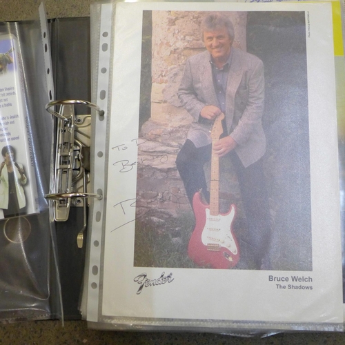 675 - An album of 1950's and 1960's autographs, some from bands before they were famous, approximately 100... 