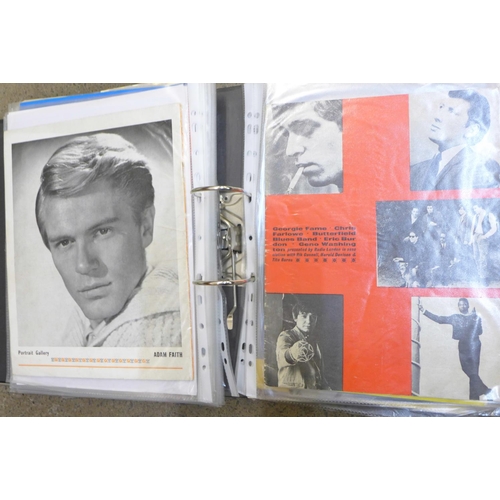 675 - An album of 1950's and 1960's autographs, some from bands before they were famous, approximately 100... 