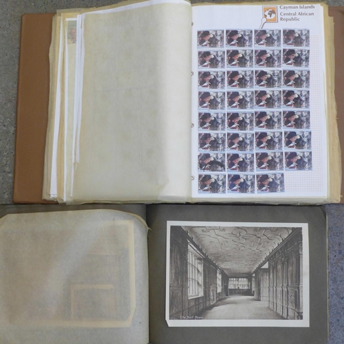 682 - A stock book of British stamps and a Haddon Hall album