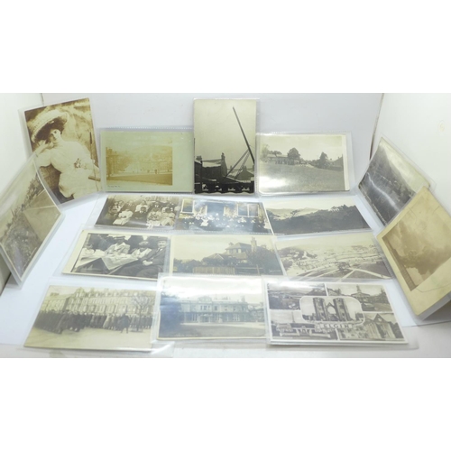 685 - Postcards; a collection of fifty-one real photograph postcards