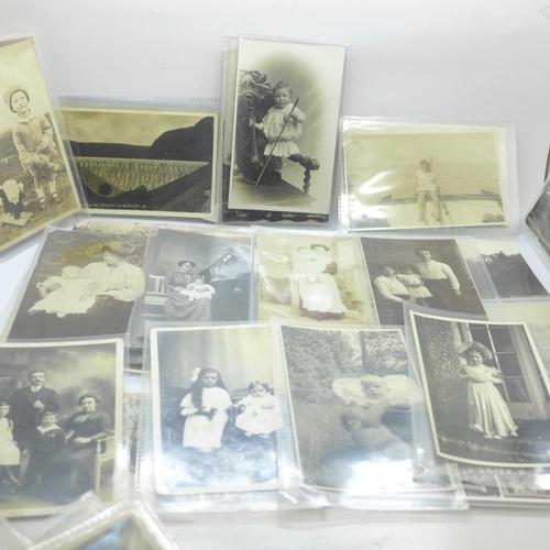 685 - Postcards; a collection of fifty-one real photograph postcards