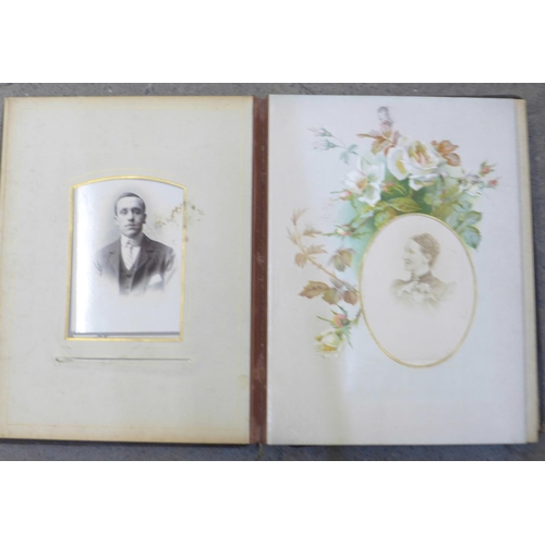 688 - An album of Victorian photographs and cabinet cards (48)