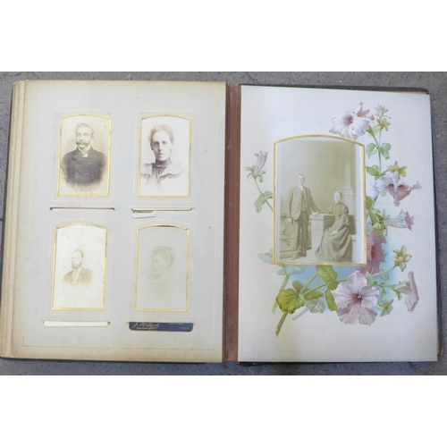 688 - An album of Victorian photographs and cabinet cards (48)