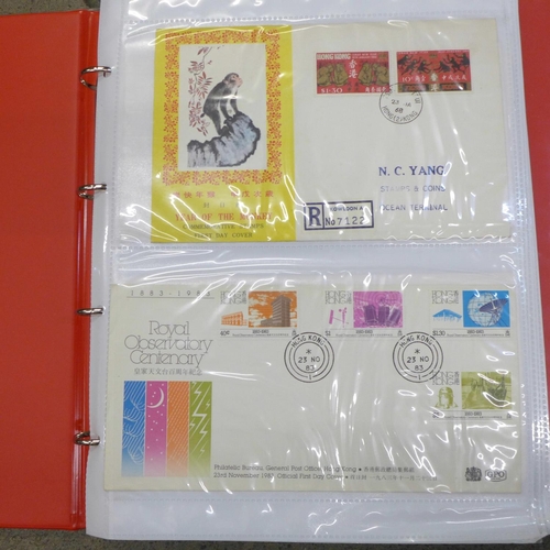 705 - Stamps; album of Hong Kong first day covers and postal history (50)