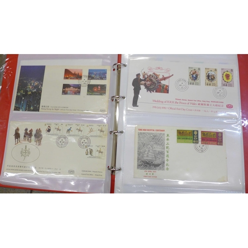 705 - Stamps; album of Hong Kong first day covers and postal history (50)