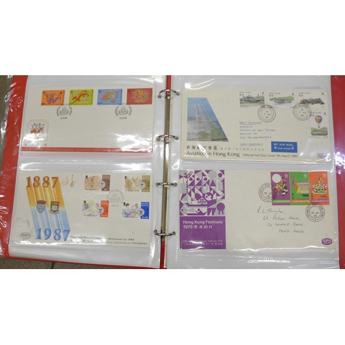 705 - Stamps; album of Hong Kong first day covers and postal history (50)