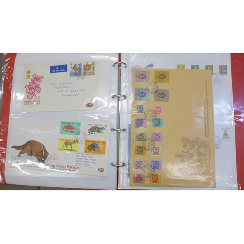 705 - Stamps; album of Hong Kong first day covers and postal history (50)