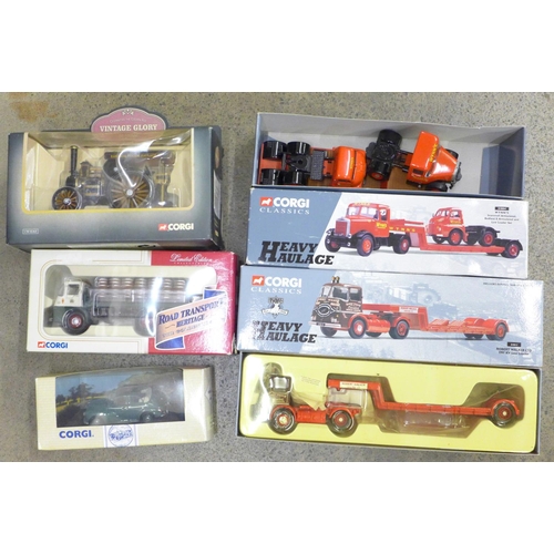 710 - Five Corgi die-cast model vehicles including one Vintage Glory of Steam