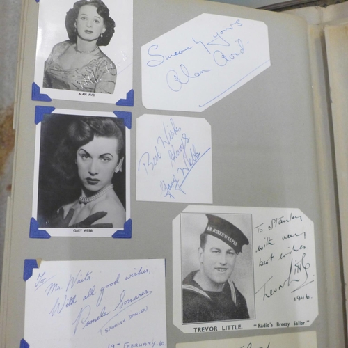 719 - Four scrap books containing TV and theatre press cuttings, photographs and autographs from 1950's to... 