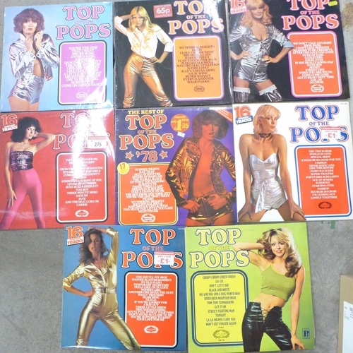 746 - Eight 1970's 'Top of the Pops' LP records