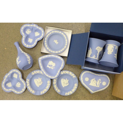 753 - A collection of Wedgwood Jasperware, some boxed