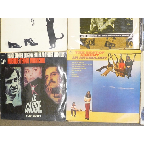 770 - Eleven vinyl LP records, rock, psychedelic, blues including St. Steven, Pulse, Led Zeppelin, Amon Du... 