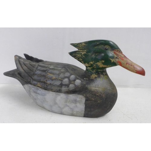 787 - A wooden decoy duck