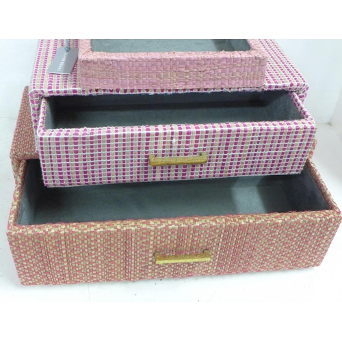 788 - An Oliver Bonus three tier jewellery box