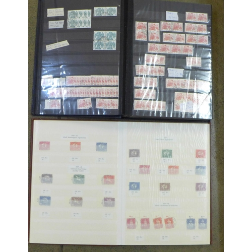 801 - Stamps; Switzerland used stamps in two stock books, one with the various international organisations... 