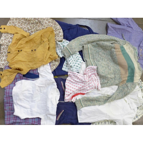 803 - A box of mid 20th Century children's clothes, nineteen items in total