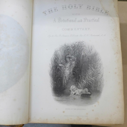 811 - A Family Bible, circa 1860's to Frederick Dixon, binding and front board loose