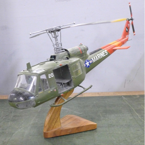 813 - A Bell UH-1 Iroquois helicopter (Huey), 1:24 scale