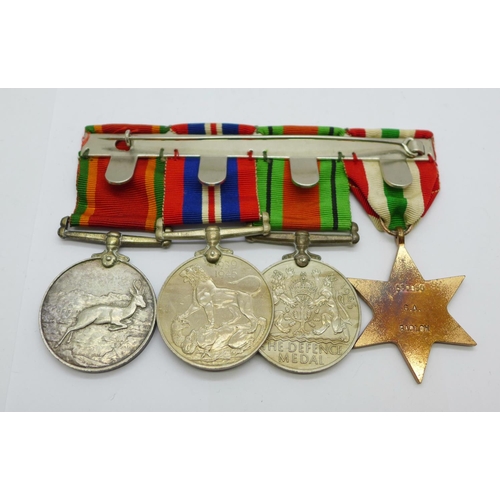 874 - A set of four WWII medals 578830 G.A. Barlow