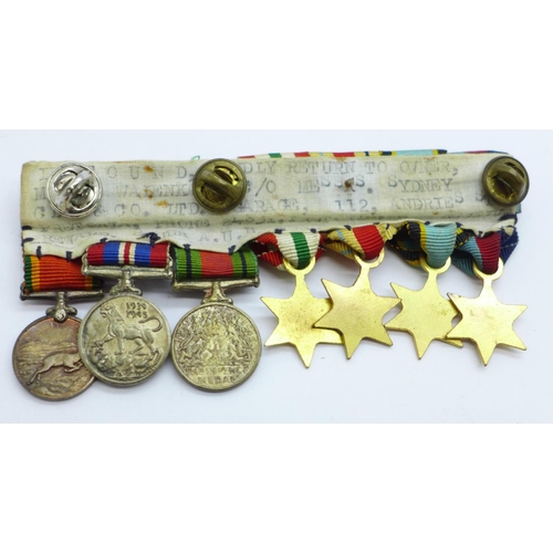 888 - A set of seven miniature medals