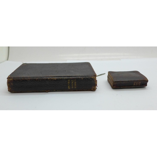 897 - A silver fronted common prayer book and one other smaller, both decorated with Reynold's Angels, sma... 