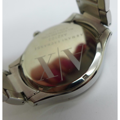 944 - An Armani Exchange wristwatch, boxed