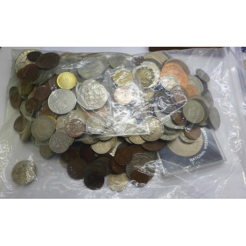 984 - A collection of coins, 24 £1 coins, The Coin of Homer, with certificate, four tubes of coins, Penny,... 