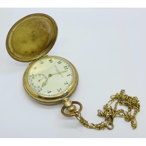 994 - A Limit rolled gold full-hunter pocket watch, James Crichton Ltd., Glasgow, Keystone case