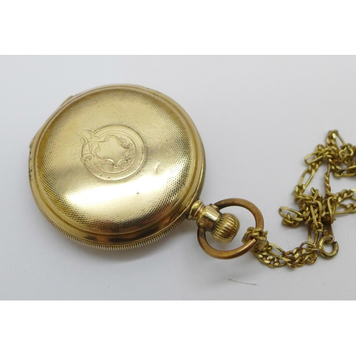 994 - A Limit rolled gold full-hunter pocket watch, James Crichton Ltd., Glasgow, Keystone case