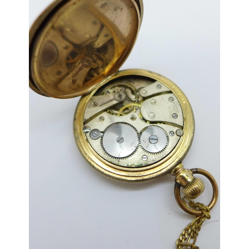 994 - A Limit rolled gold full-hunter pocket watch, James Crichton Ltd., Glasgow, Keystone case