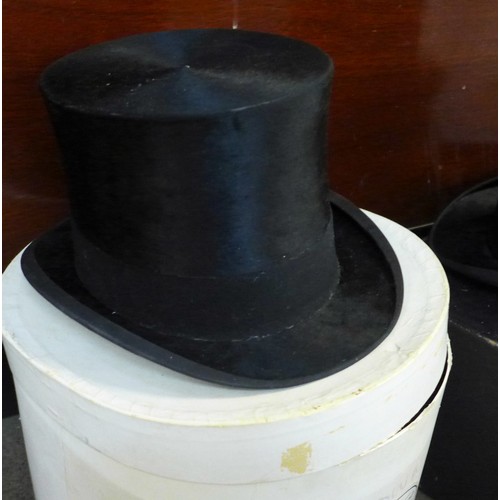 797 - Two silk top hats, Lincoln Bennett & Co. and Henry Heath Ltd.