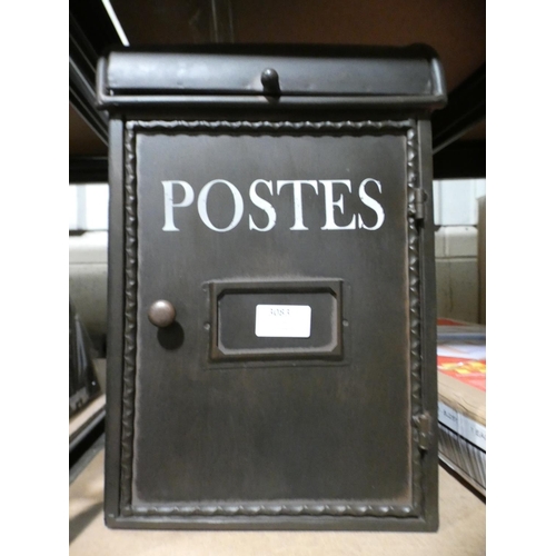 3083 - Metal wall mounted postbox * This lot is subject to VAT