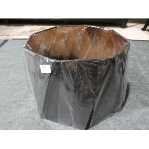 3084 - Black and copper effect octagonal shade * This lot is subject to VAT