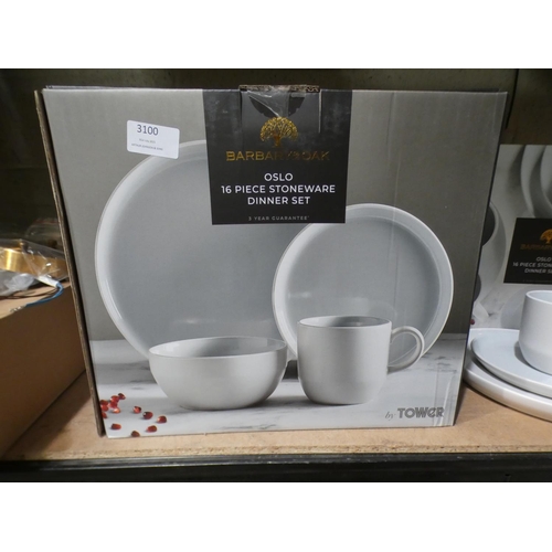 3100 - Oslo 16-piece stoneware dinner set * This lot is subject to VAT