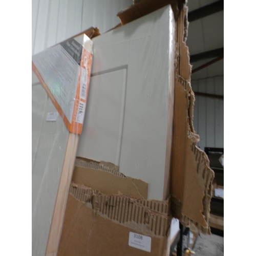 3108 - White painted internal door (1981cm x 686cm x 35mm) * This lot is subject to VAT