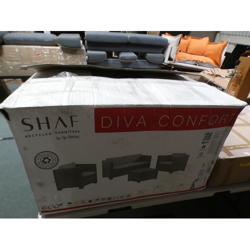 3116 - Shaf Diva Comfort rattan sofa, two chairs and a coffee table * This lot is subject to VAT