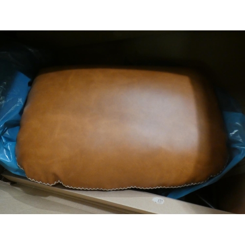 3157 - Brown upholstered armchair * This lot is subject to VAT