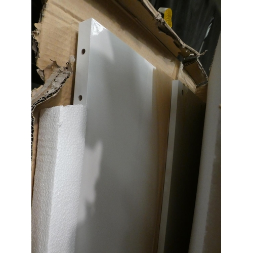 3172 - White high gloss wardrobe part box * This lot is subject to VAT