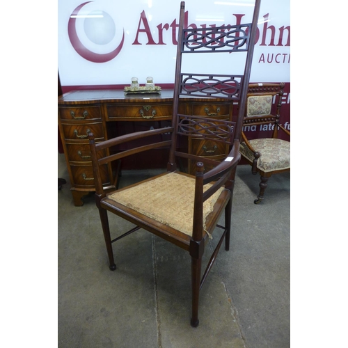 1 - A Scottish Arts and Crafts mahogany armchair