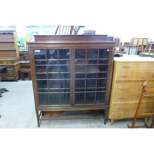 108 - An Edward VII mahogany two door bookcase