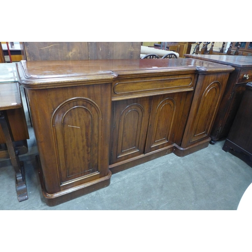 114 - A Victorian mahogany four door breakfront sideboard