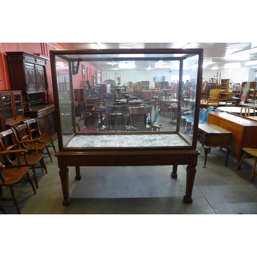 120a - A Victorian glazed mahogany museum cabinet